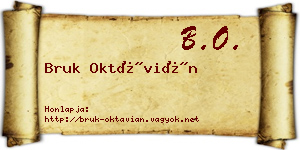 Bruk Oktávián névjegykártya